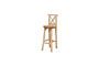 Miniatura Silla de bar Luar de teca beige Clipped