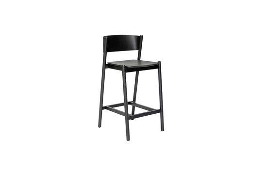 Silla de bar oblicua de chapa de roble negro Clipped