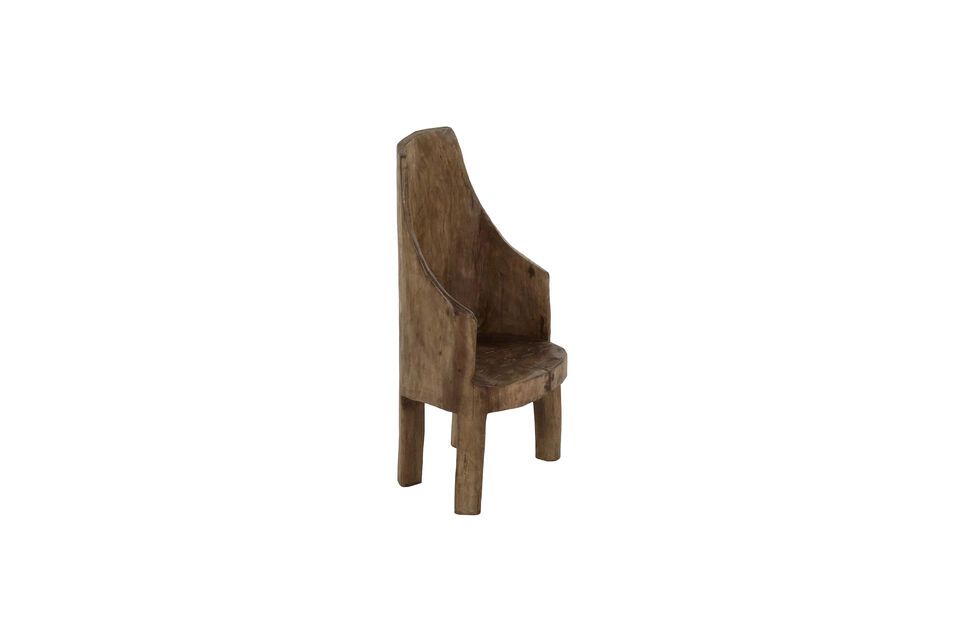 Silla de madera marrón Naga - 4