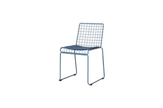 Silla de metal azul Kwadro Clipped