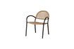 Miniatura Silla de metal negro y beige 5