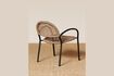 Miniatura Silla de metal negro y beige 3