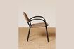 Miniatura Silla de metal negro y beige 4