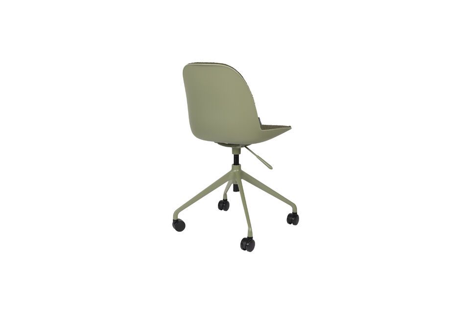 Silla de oficina con ruedas de tela verde Albert Kuip - 6