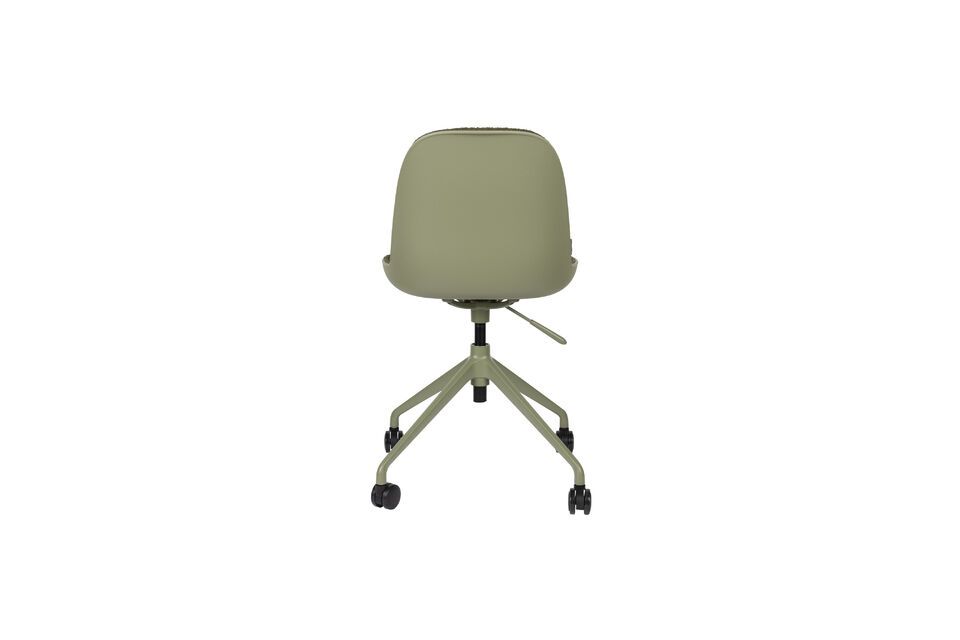 Silla de oficina con ruedas de tela verde Albert Kuip - 3