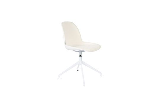 Silla de oficina de plástico blanco Albert Kuip Clipped