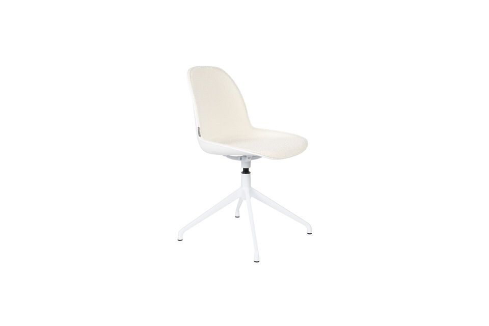 Silla de oficina de plástico blanco Albert Kuip - 4