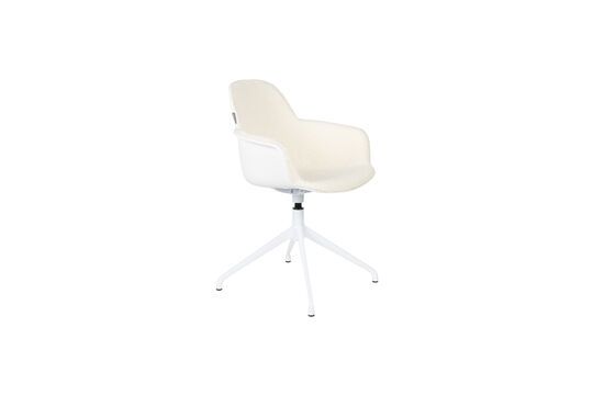 Silla de oficina de tela blanca Albert Kuip Clipped