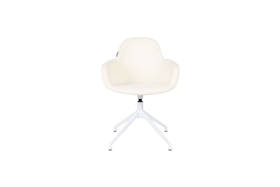 Silla de oficina de tela blanca Albert Kuip - 4