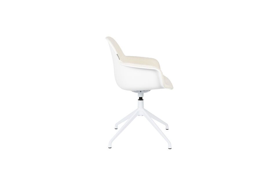 Silla de oficina de tela blanca Albert Kuip - 5