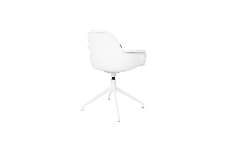 Silla de oficina de tela blanca Albert Kuip - 6