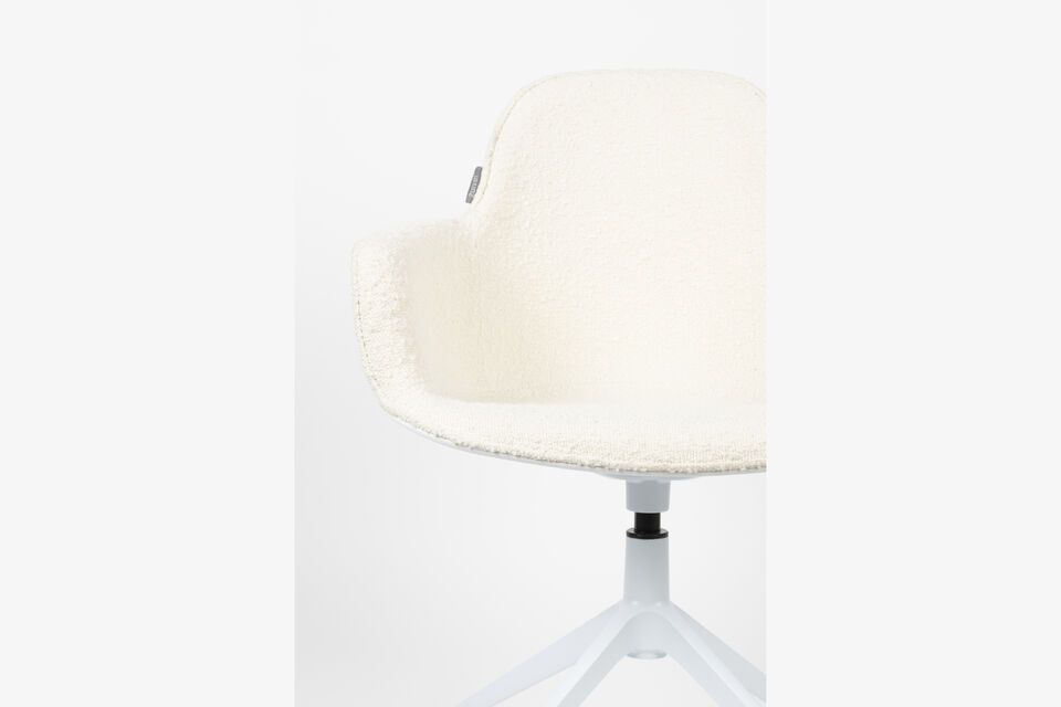 Silla de oficina de tela blanca Albert Kuip - 8