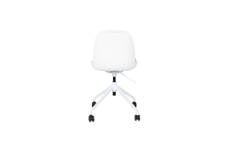 Silla de oficina de tela blanca con ruedas Albert Kuip - 4