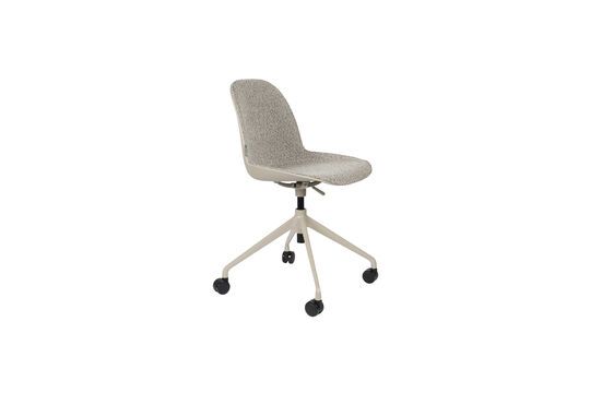 Silla de oficina de tela gris con ruedas Albert Kuip Clipped