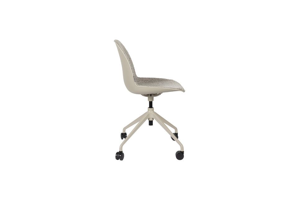 Silla de oficina de tela gris con ruedas Albert Kuip - 3