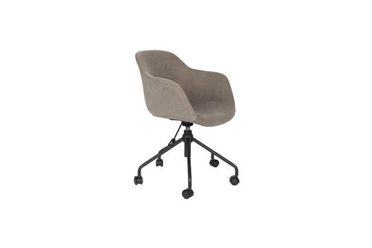 Silla de oficina de tela gris Junzo Rib Clipped