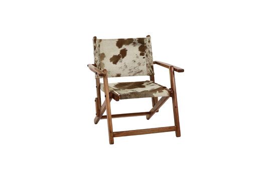 Silla de piel de vacuno marrón Benissa Clipped