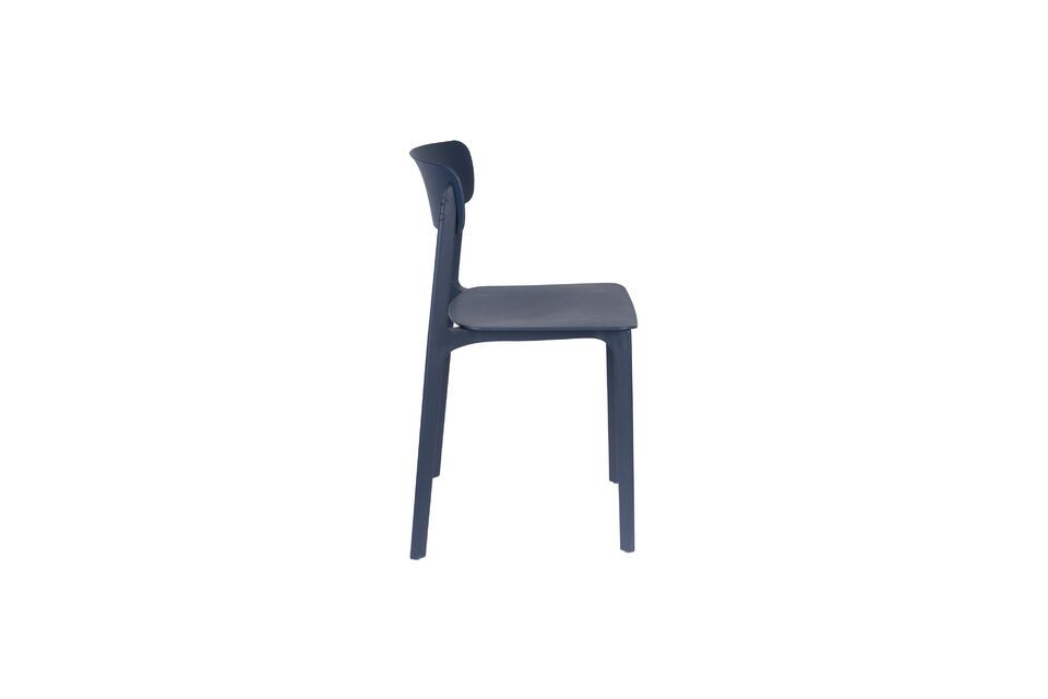 Silla de plástico azul Clive - 5