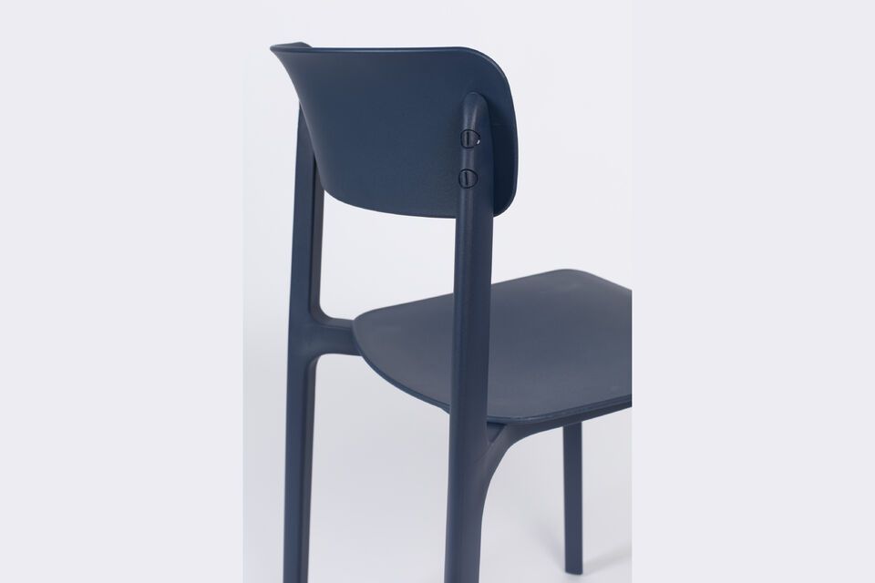 Silla de plástico azul Clive - 10