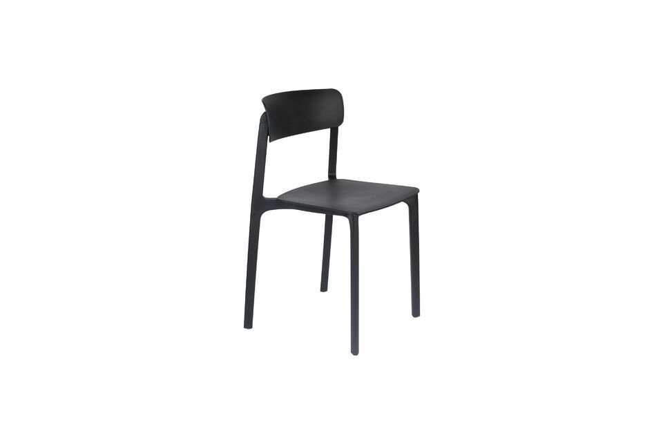 Silla de plástico negra Clive - 4