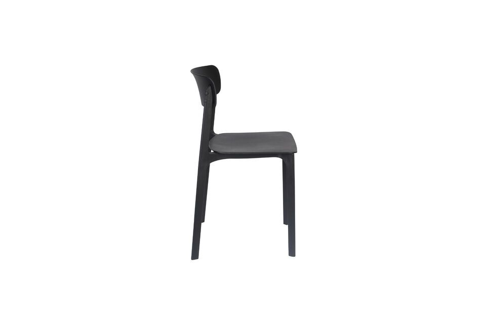 Silla de plástico negra Clive - 8