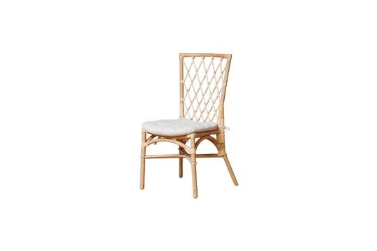 Silla de ratán beige Croisillons Clipped