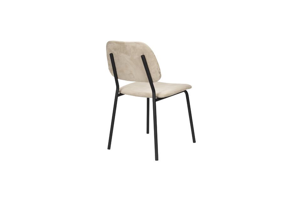 Silla de tela beige Darby - 6