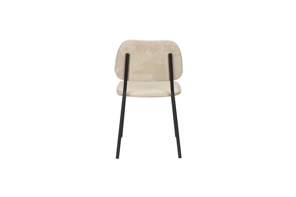 Silla de tela beige Darby - 7