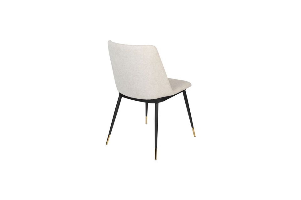 Silla de tela beige Lionel - 3