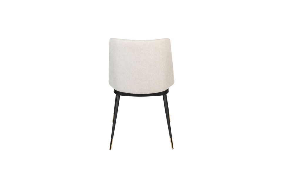 Silla de tela beige Lionel - 4