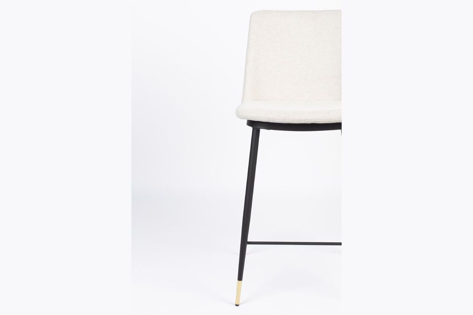 Silla de tela beige Lionel - 6