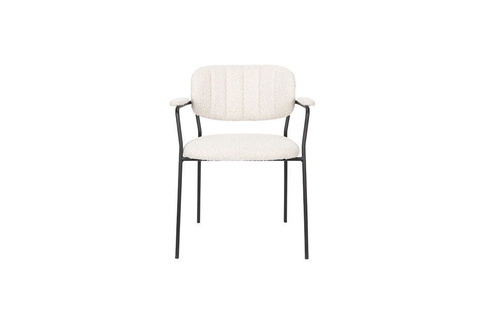 Silla de tela blanca Jolien - 6