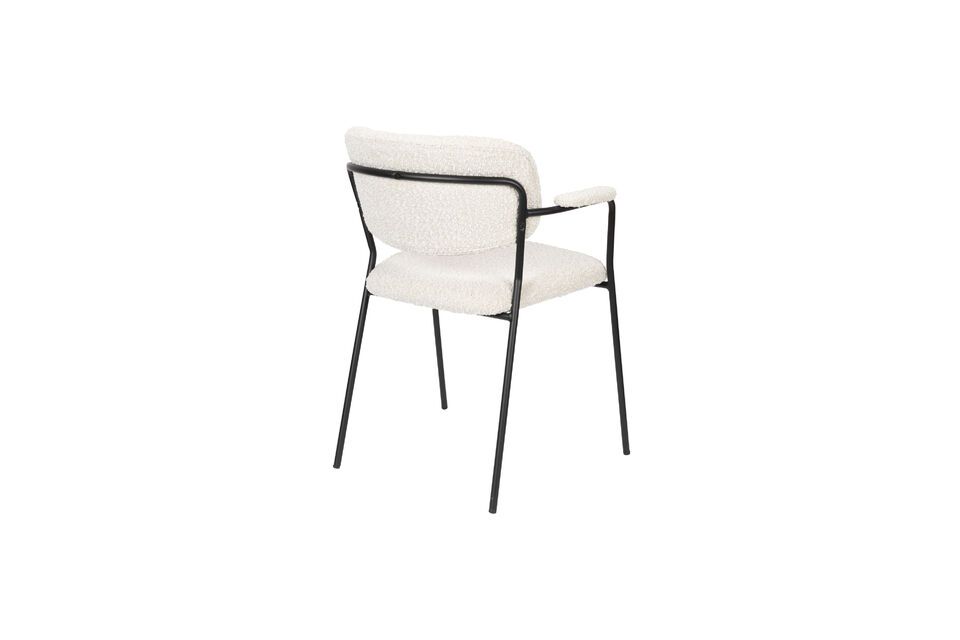 Silla de tela blanca Jolien - 8