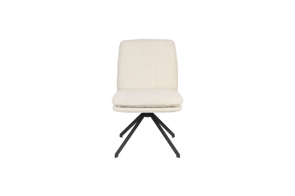 Silla de tela blanca Tyler - 4