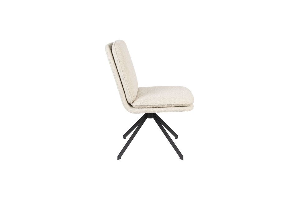 Silla de tela blanca Tyler - 5