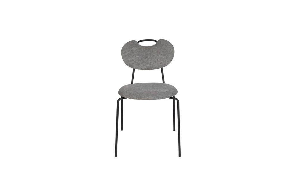 Silla de tela gris Aspen - 3