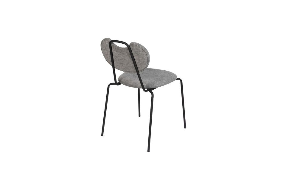 Silla de tela gris Aspen - 5