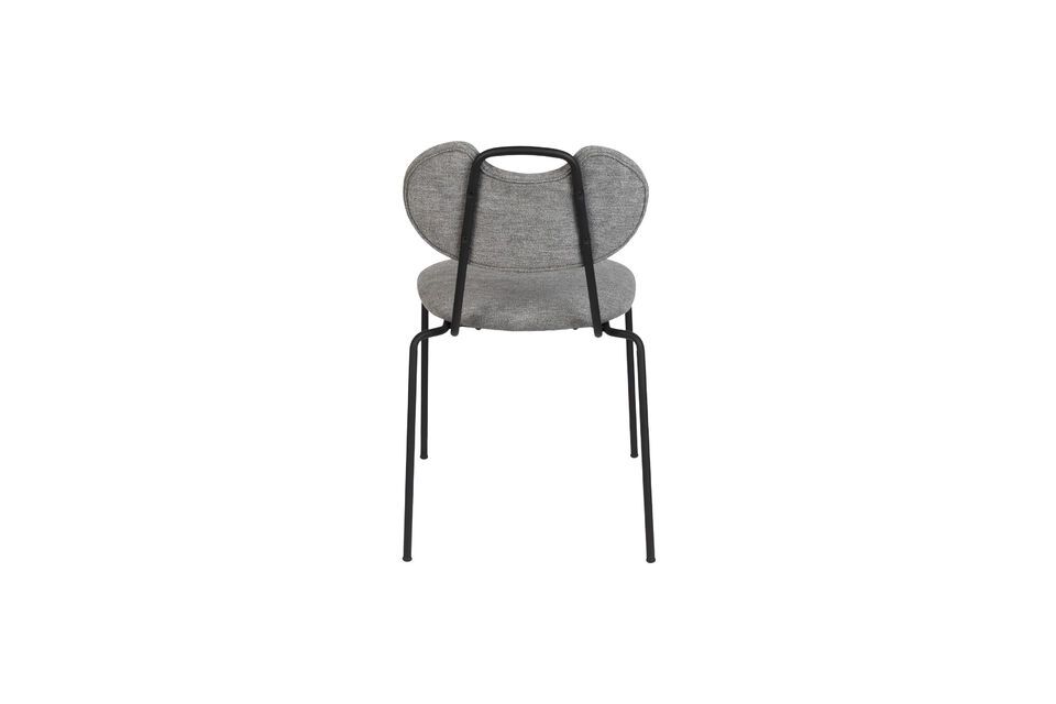 Silla de tela gris Aspen - 6