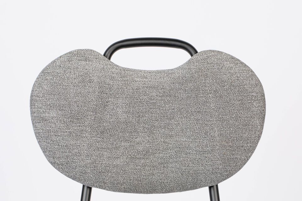 Silla de tela gris Aspen - 8