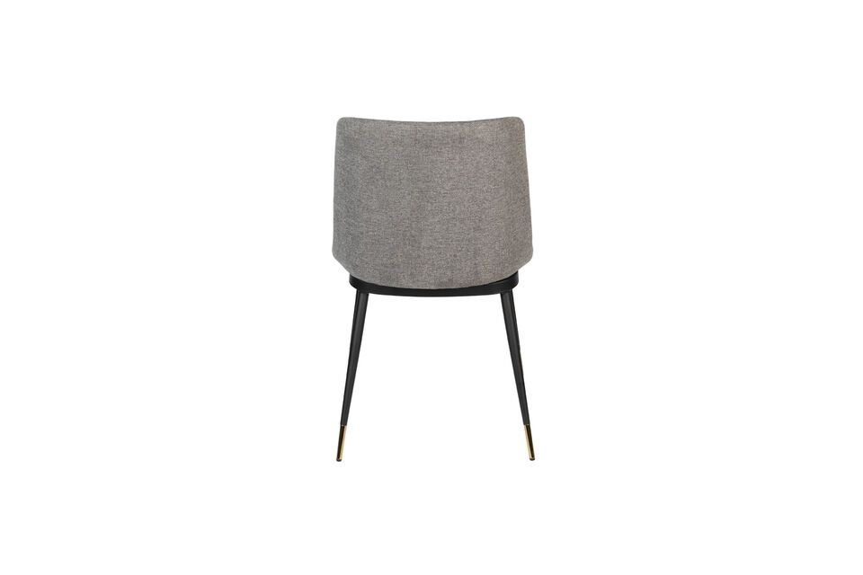 Silla de tela gris Lionel - 6