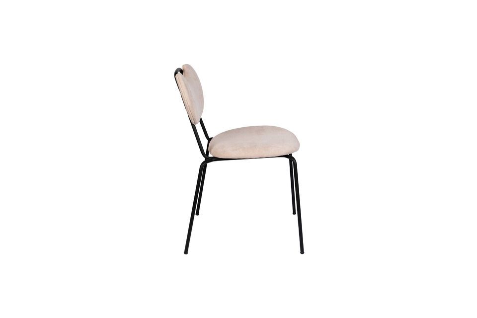 Silla de tela rosa Aspen - 3