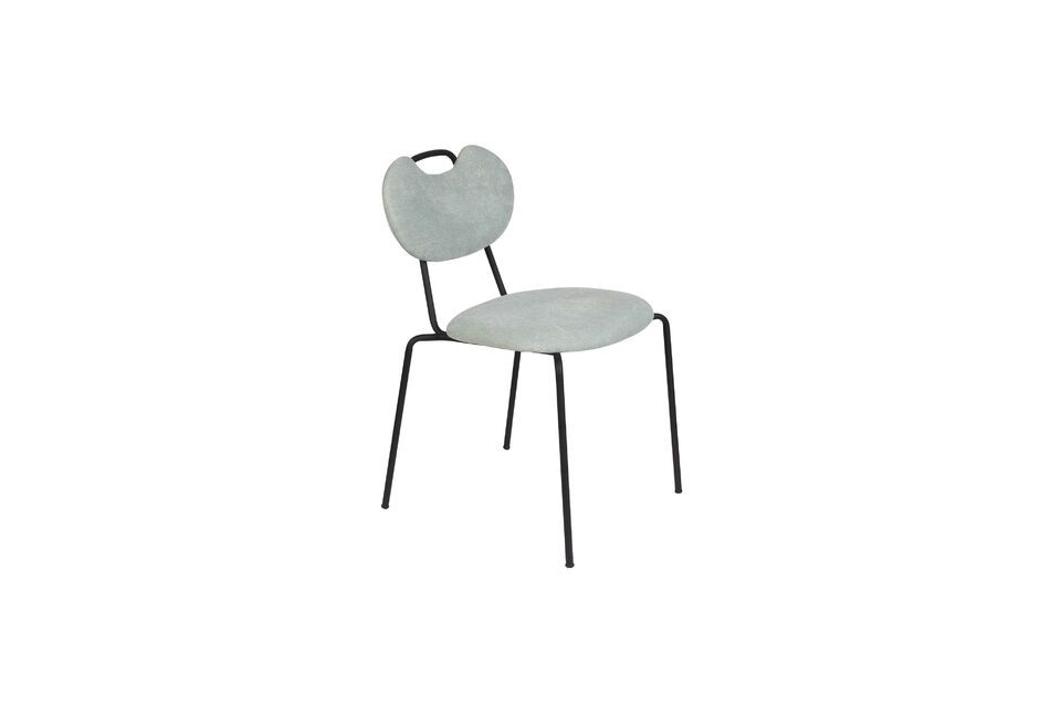 Silla de tela verde Aspen White Label