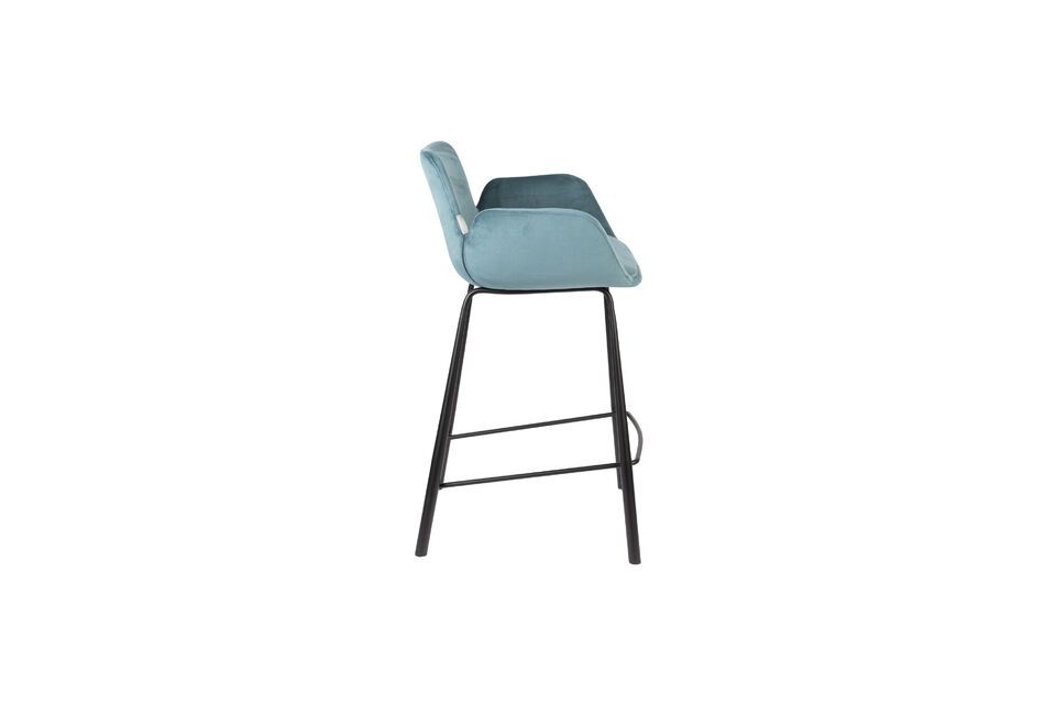 Silla de terciopelo azul Brit - 3