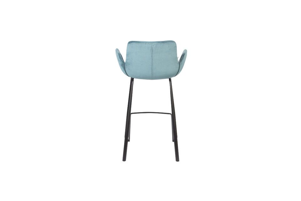 Silla de terciopelo azul Brit - 5