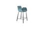 Miniatura Silla de terciopelo azul Brit Clipped