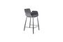 Miniatura Silla de terciopelo gris Brit Clipped