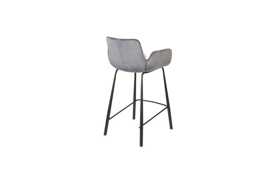 Silla de terciopelo gris Brit - 6