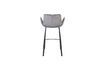 Miniatura Silla de terciopelo gris Brit 9