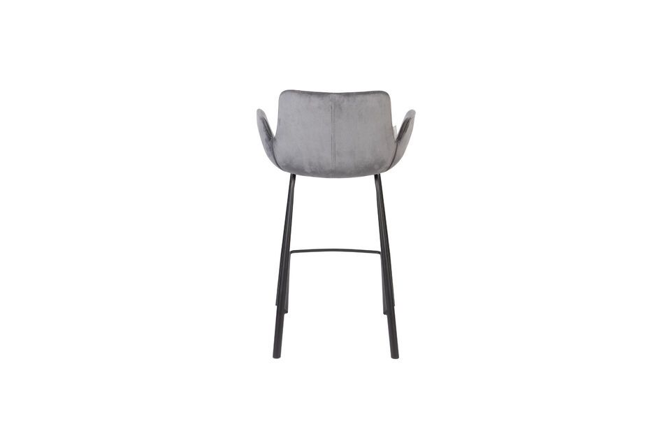 Silla de terciopelo gris Brit - 7