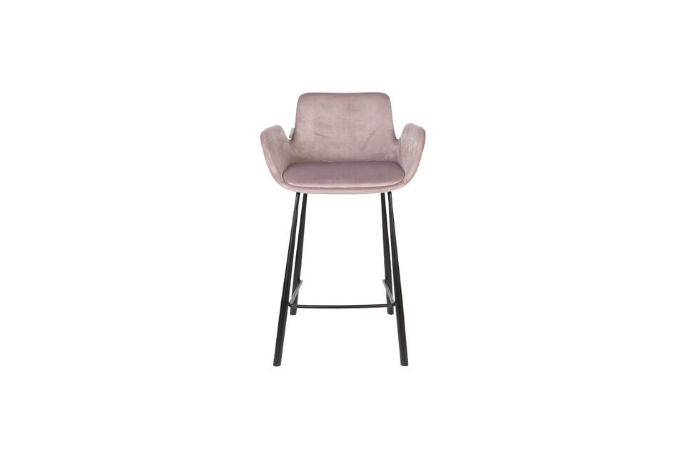 Silla de terciopelo rosa Brit - 4